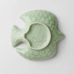 Dinky 美濃燒淺綠色小鳥形狀碟子底部都有精緻的立體設計